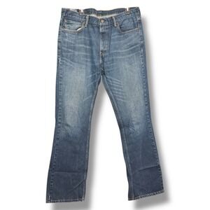Levis 527 jeans Men's 36 X 34  Solid Blue Denim Pants Cowboy Cut Western boot